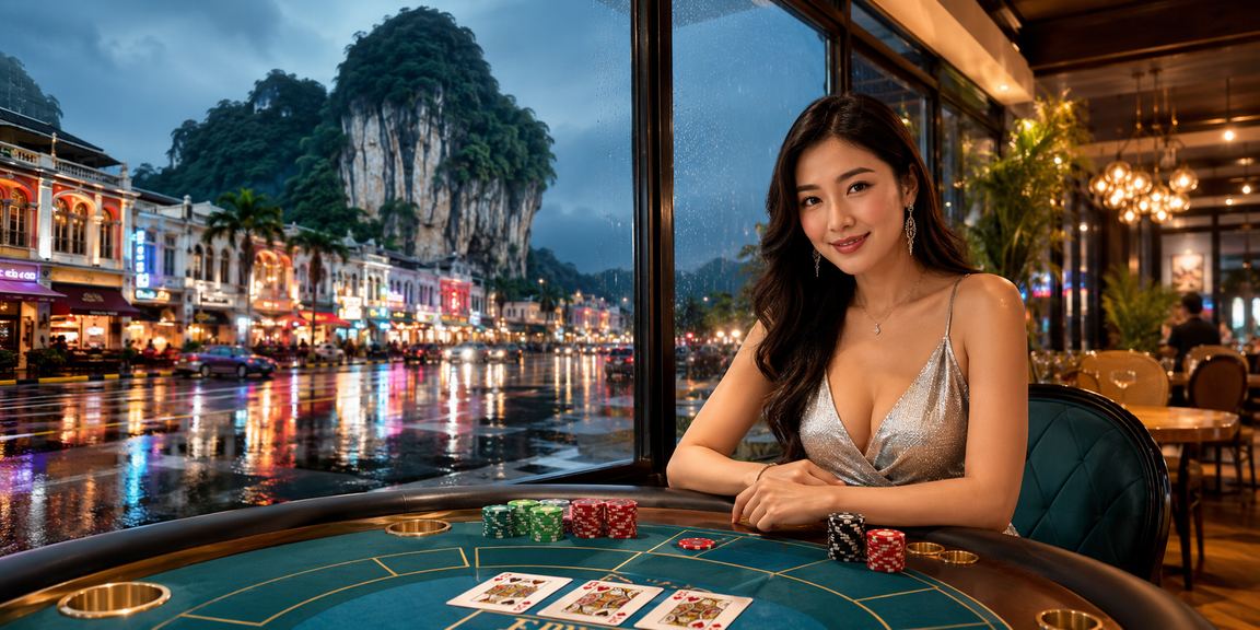 Pemain menikmati permainan kasino Baccarat di Ipoh dengan gaya tempatan Malaysia
